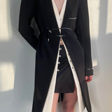 Collarless Single-Breasted Blazer