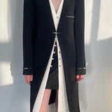 Collarless Single-Breasted Blazer