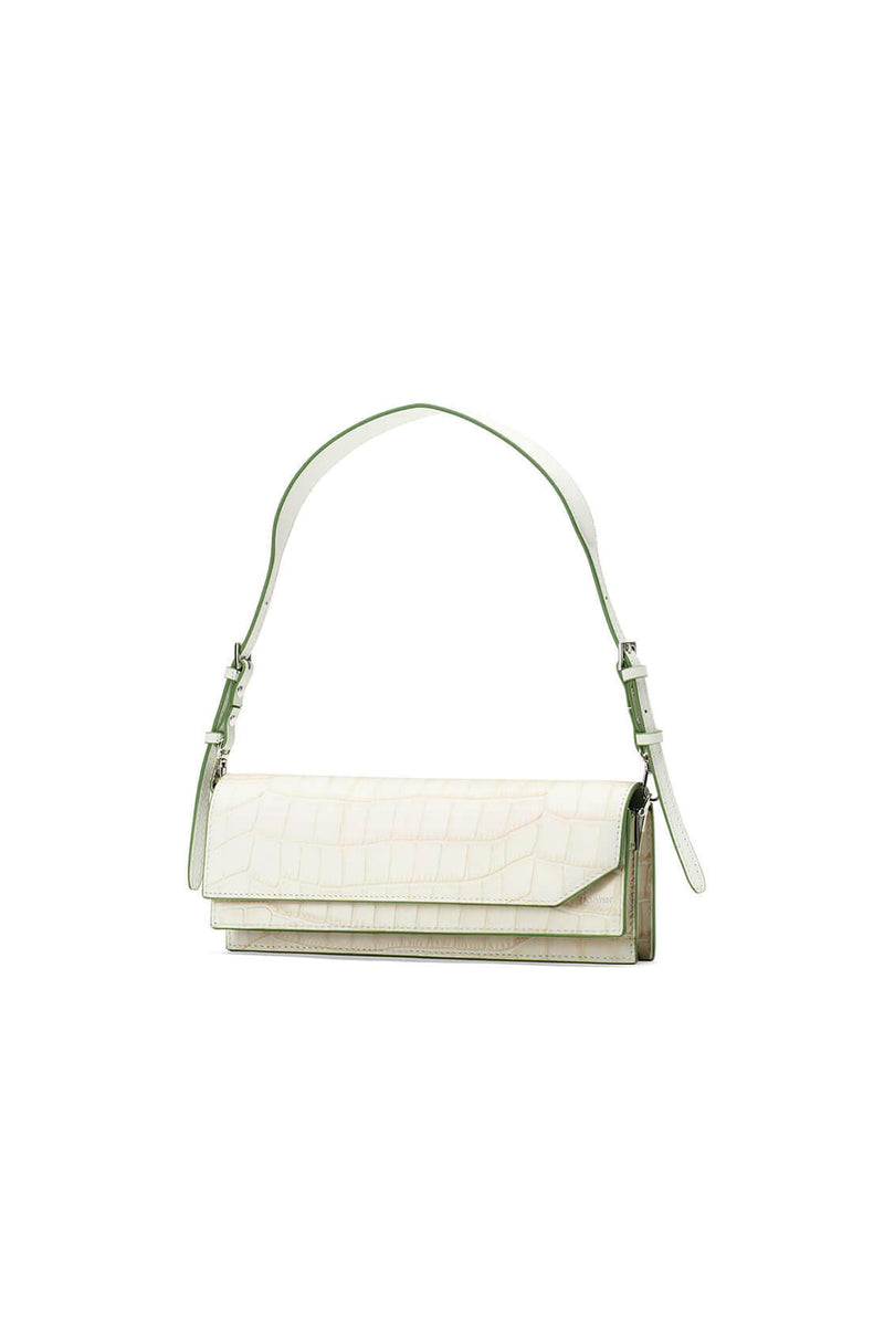 Baguette - White leather bag