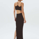 Twisted-Waist Maxi Dress