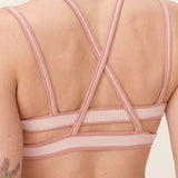 Ribbed Knit Underboob Sporty Bra Top