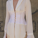 Silk Corset Blouse