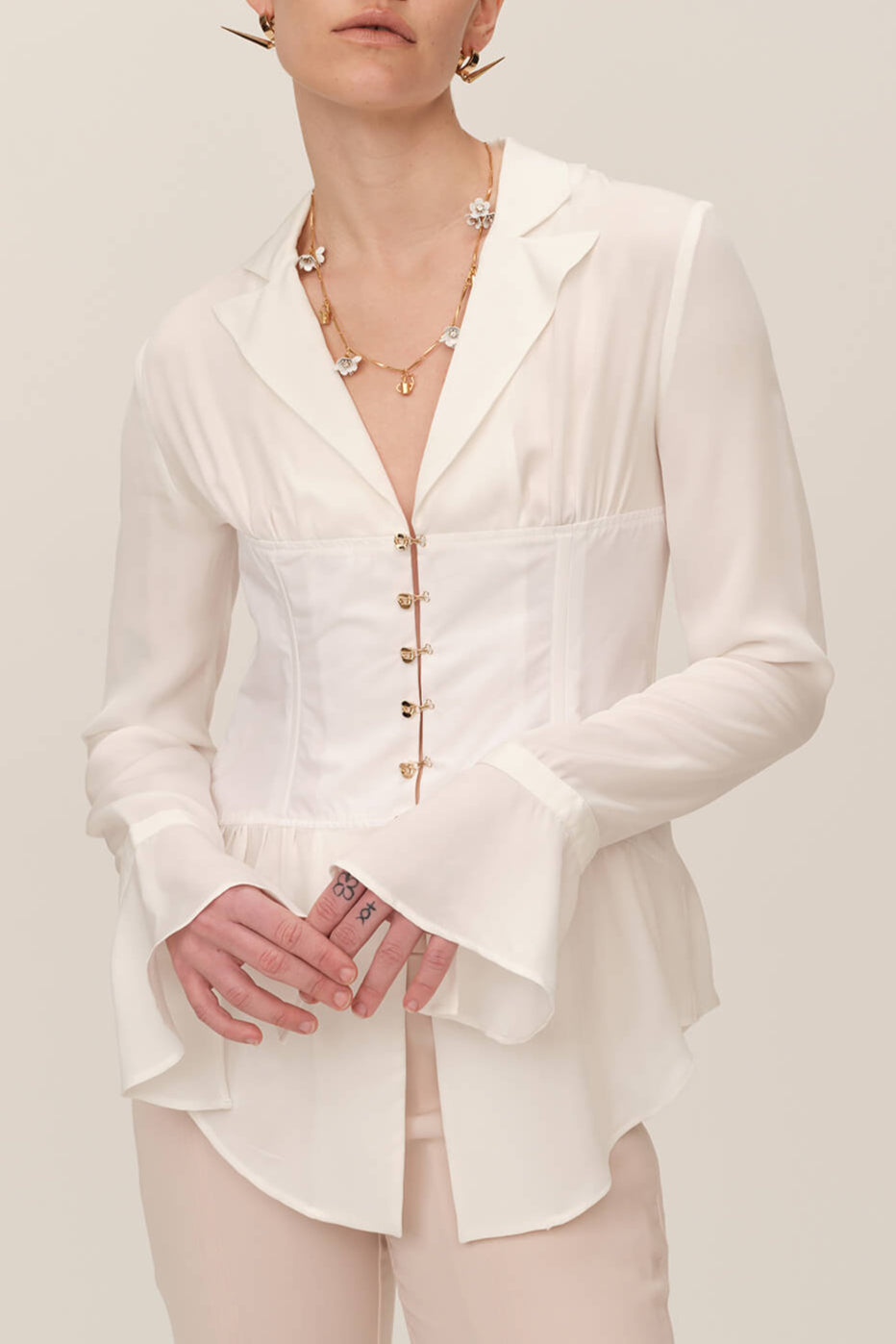 Silk Corset Blouse