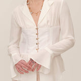 Silk Corset Blouse