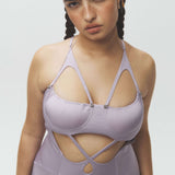 Silk Oval Straps Corset Dress