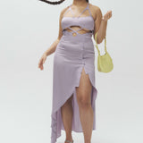 Silk Oval Straps Corset Dress