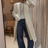 Collarless Single-Breasted Blazer