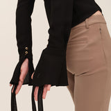 Silk Fitted Strappy Bra Blouse